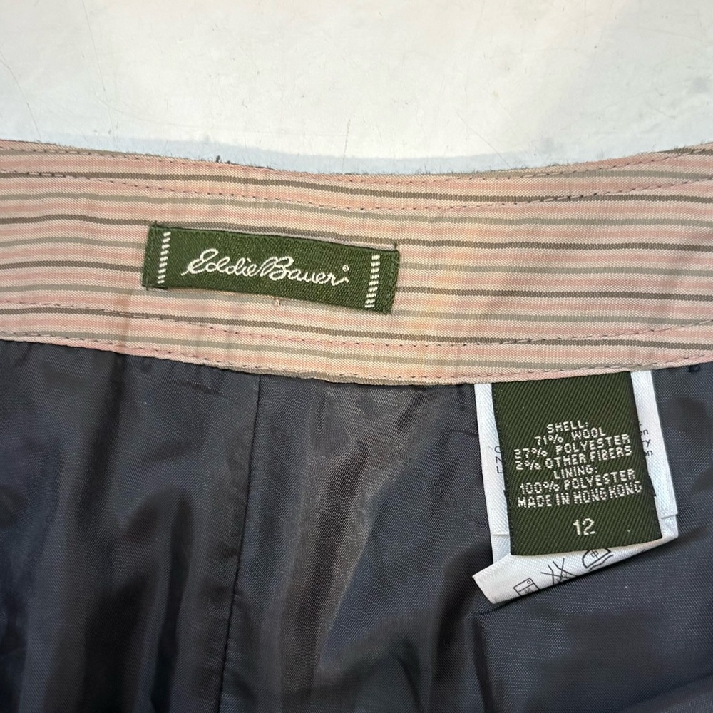 Eddie Bauer Size 12‎ Gray Wool Blend Midi Skirt Neutral Minimalist Western - Picture 5 of 5